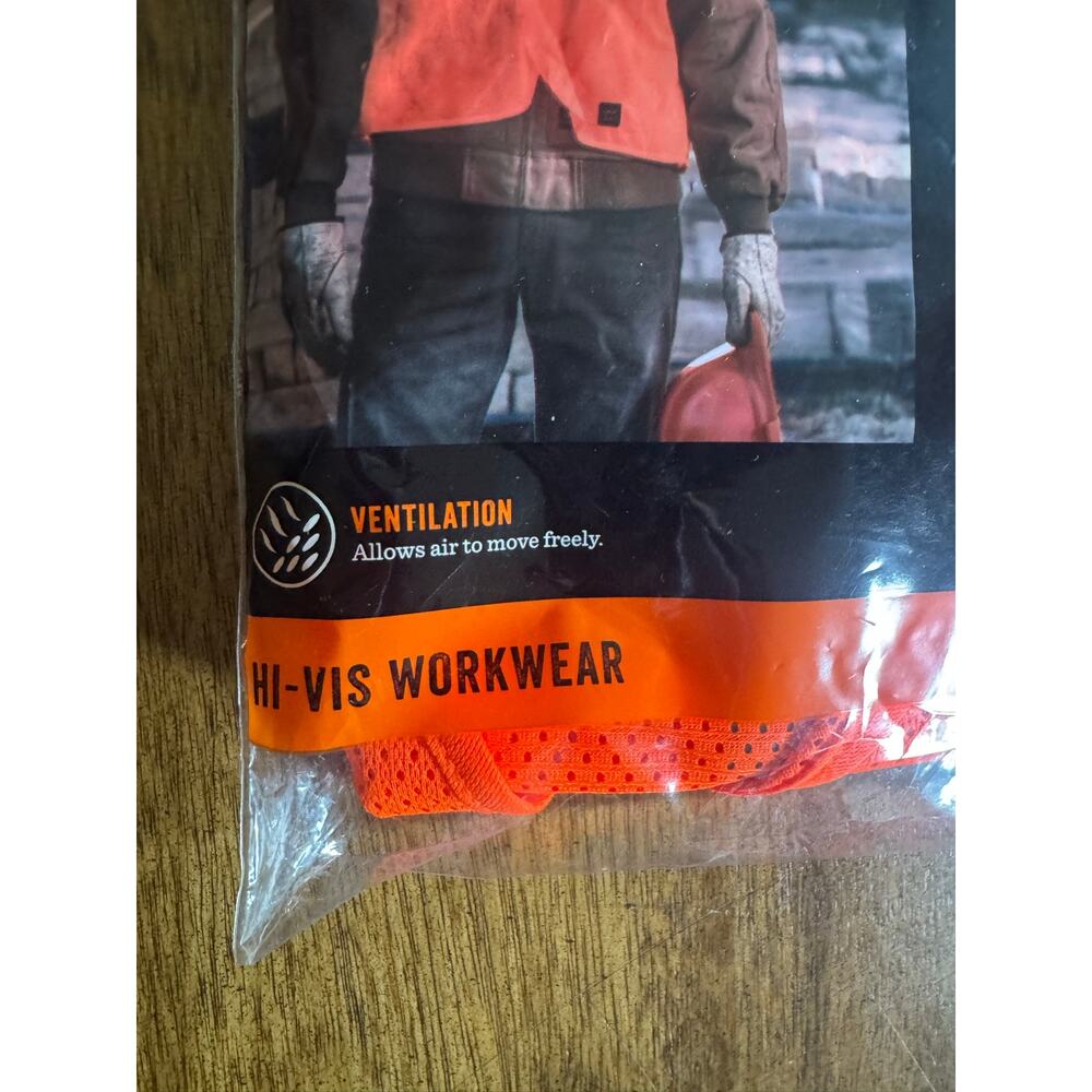 NWT Walls ANSI Class 2 Safety Vest 3XL Orange Hi Vis Reflective Mesh - Picture 4 of 10
